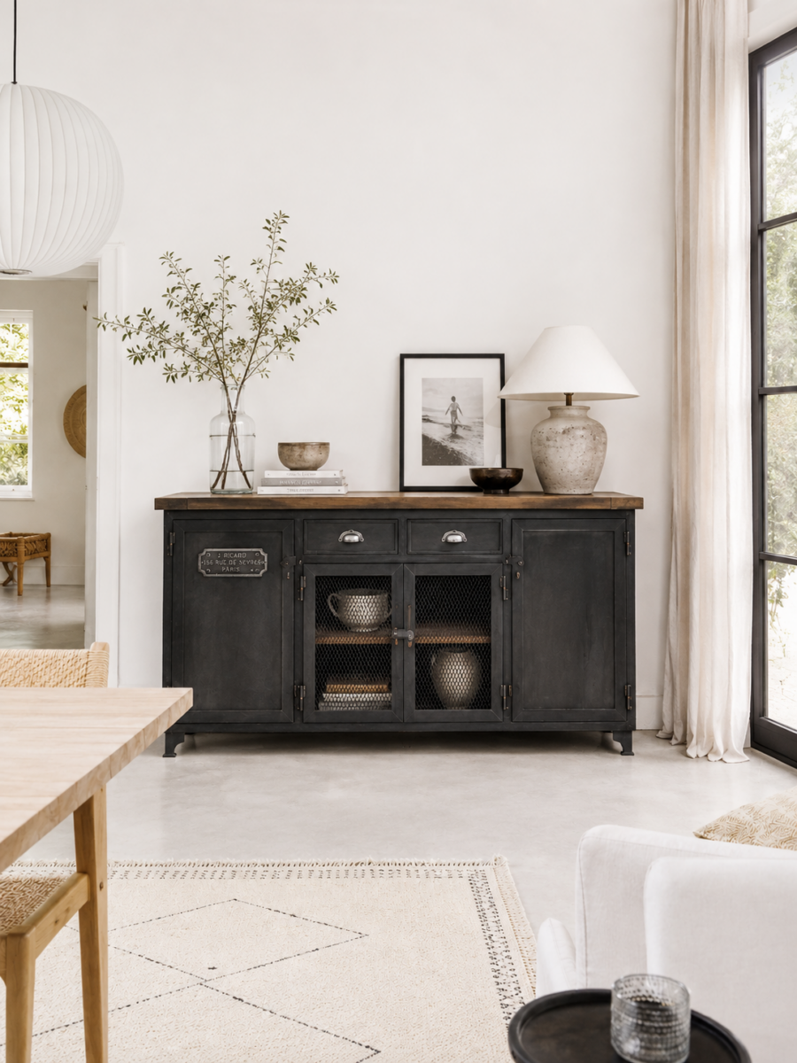 Buffet industriel 4 portes I Metal & Woods