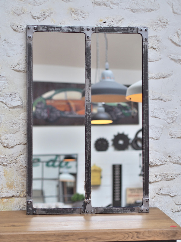 Miroir atelier riveté 90×60
