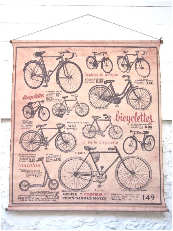 Toile publicitaire XL sur les bicyclettes