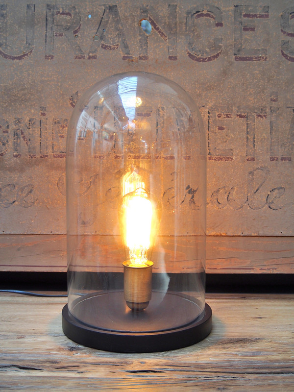 Lampe globe en verre 1 ampoule