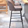 Tabouret industriel en cuir