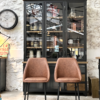 Chaise cuir scandinave