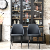 Chaise cuir scandinave