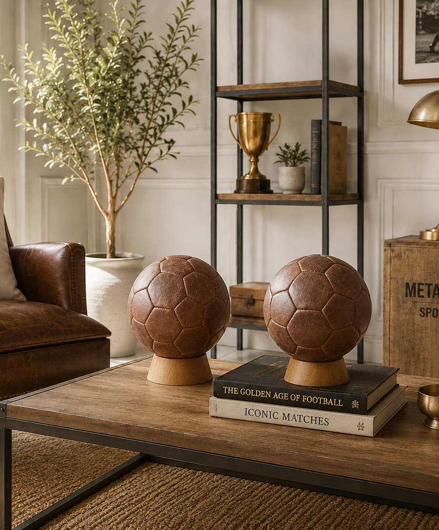 Ballon de Football Vintage | Objet Déco Industriel