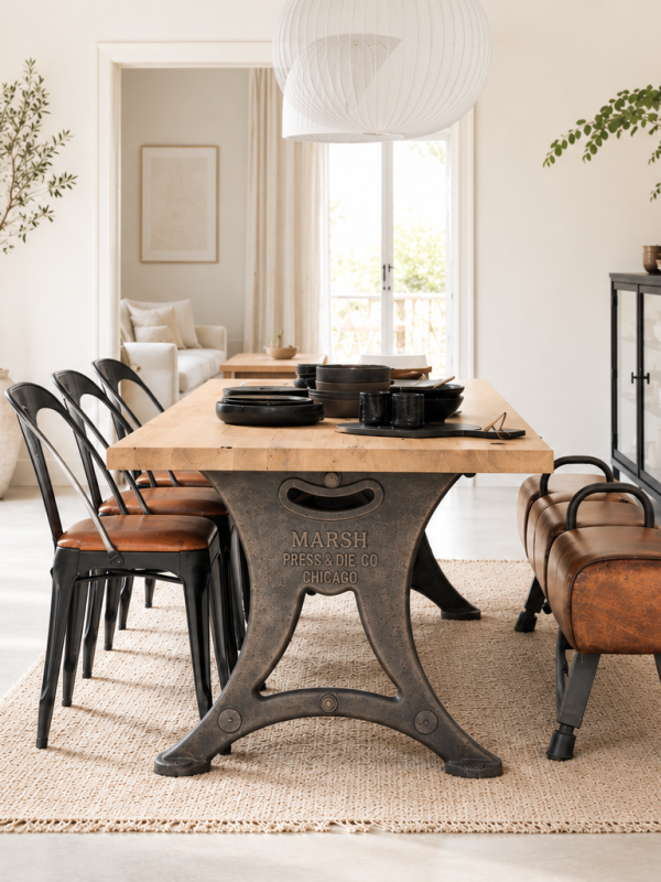 Table-industrielle-metal-and-woods